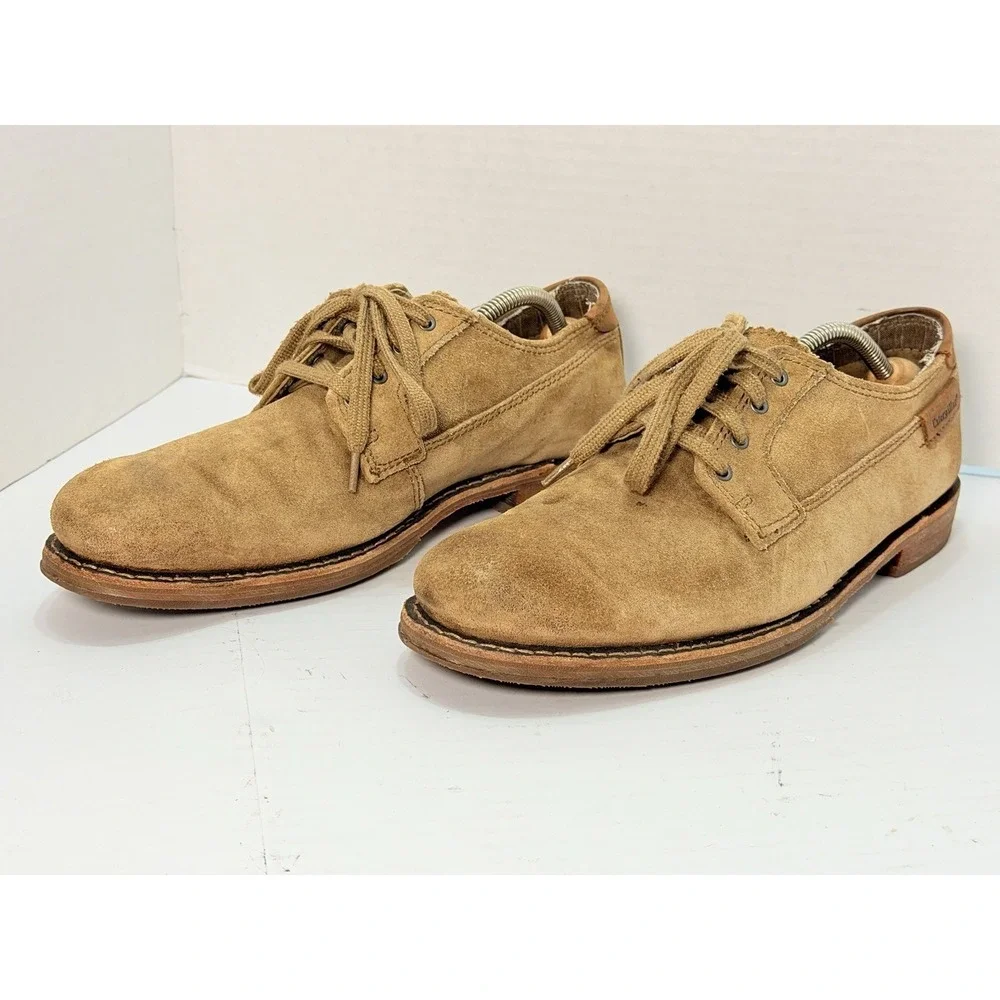 CAT Caterpillar Suede Oxford Shoes Beige Tan Leather Men's 9.5 Casual‎ Dress